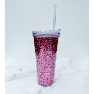 Pink Glitter Tumbler Cup